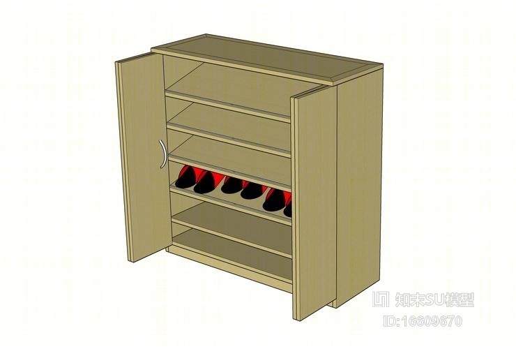 鞋柜SU模型下载【ID:16609670】