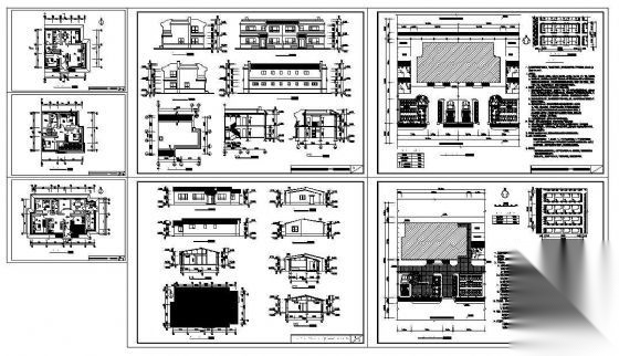 农村住宅建筑设计方案（两个含高清晰效果图）cad施工图下载【ID:165745140】