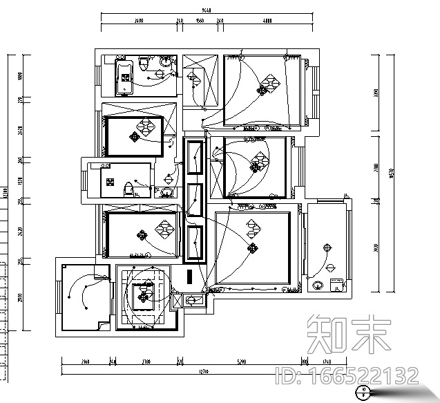 [江苏]美式风格别墅设计施工图（附效果图）cad施工图下载【ID:166522132】