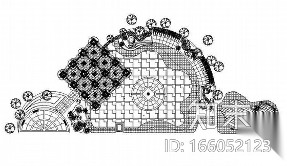 某生态广场设计CAD图及效果图cad施工图下载【ID:166052123】