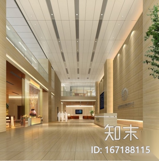 某写字楼现代首层大堂装修图（含效果）cad施工图下载【ID:167188115】