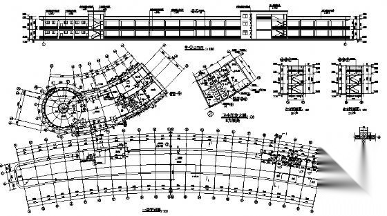 某二层高尔夫练球场会所建筑施工图施工图下载【ID:166573184】