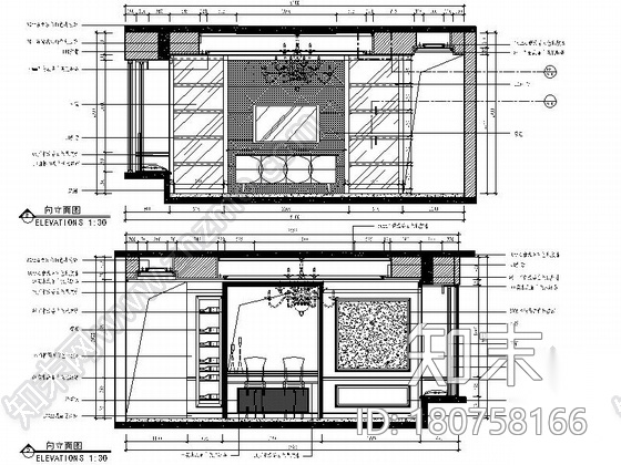 [四川]欧式风格国际四居室样板房室内装修设计施工图（含...cad施工图下载【ID:180758166】