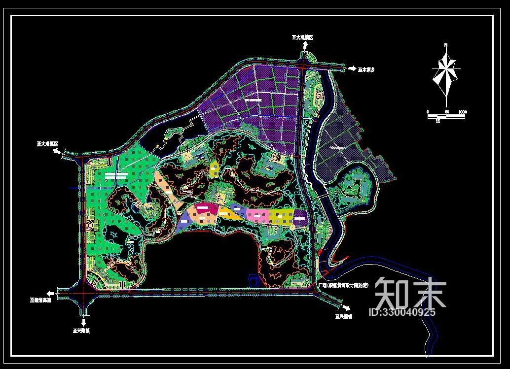 CAD规划景观图施工图下载【ID:330040925】