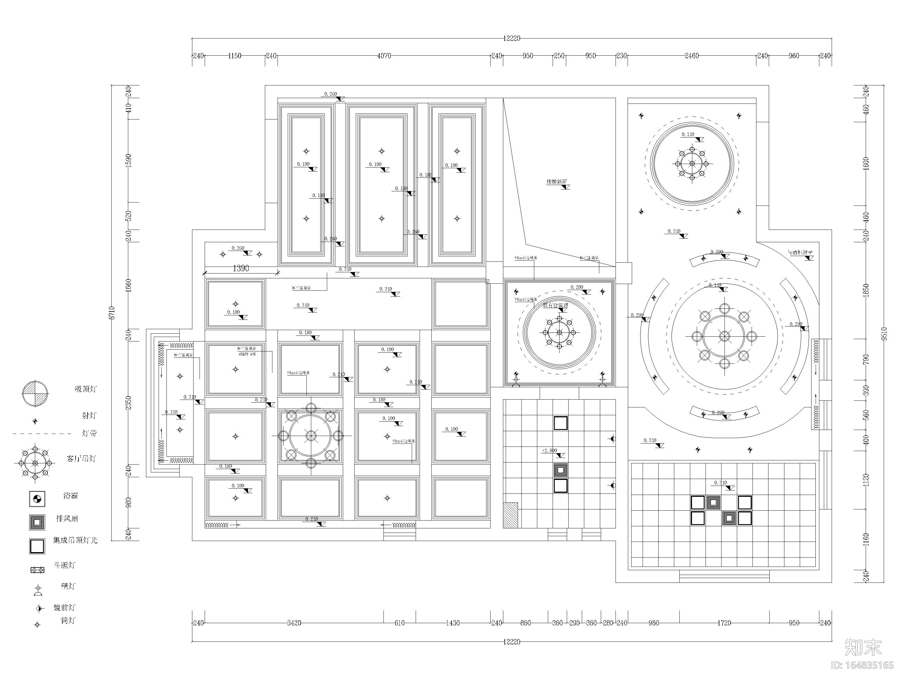 [湖南]333㎡古典欧式五居室三层别墅施工图cad施工图下载【ID:164835165】