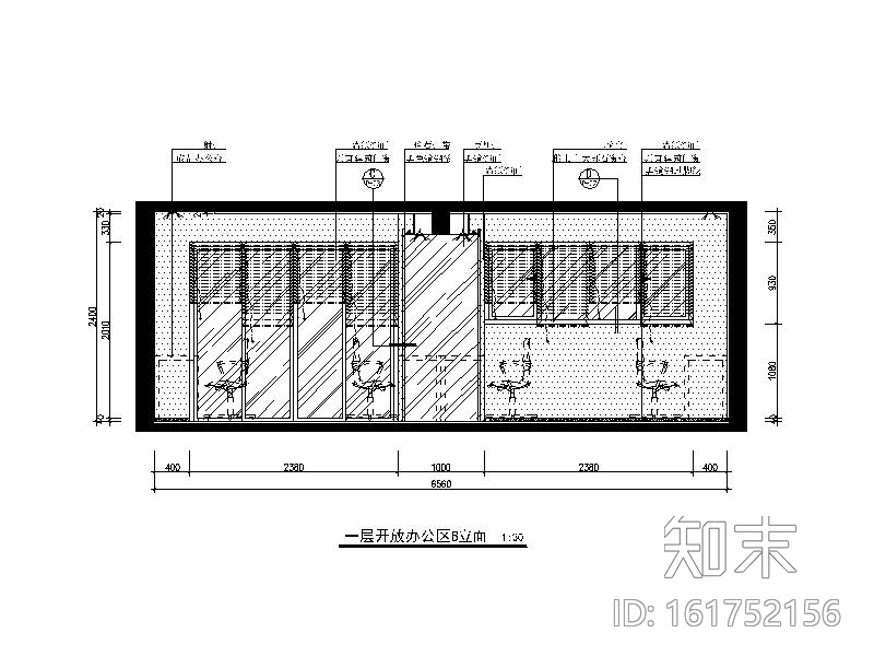 现代风格复式办公室设计CAD施工图（含效果图）cad施工图下载【ID:161752156】