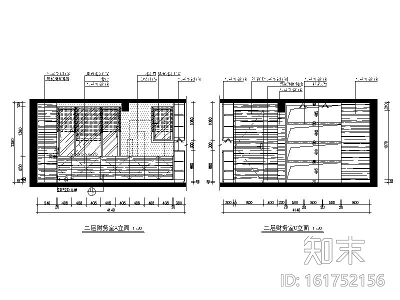 现代风格复式办公室设计CAD施工图（含效果图）cad施工图下载【ID:161752156】