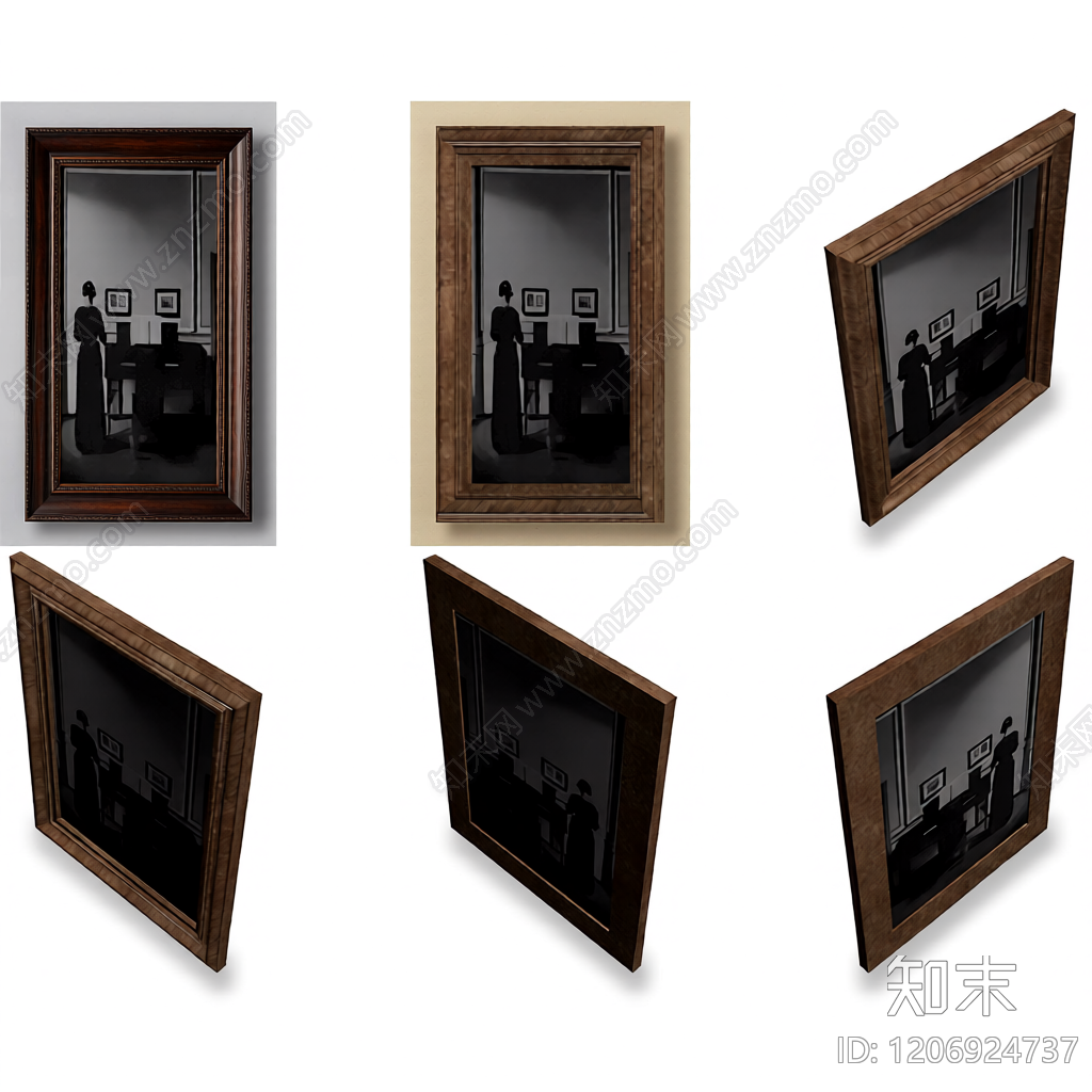带画框的装饰画3D模型下载【ID:1206924737】