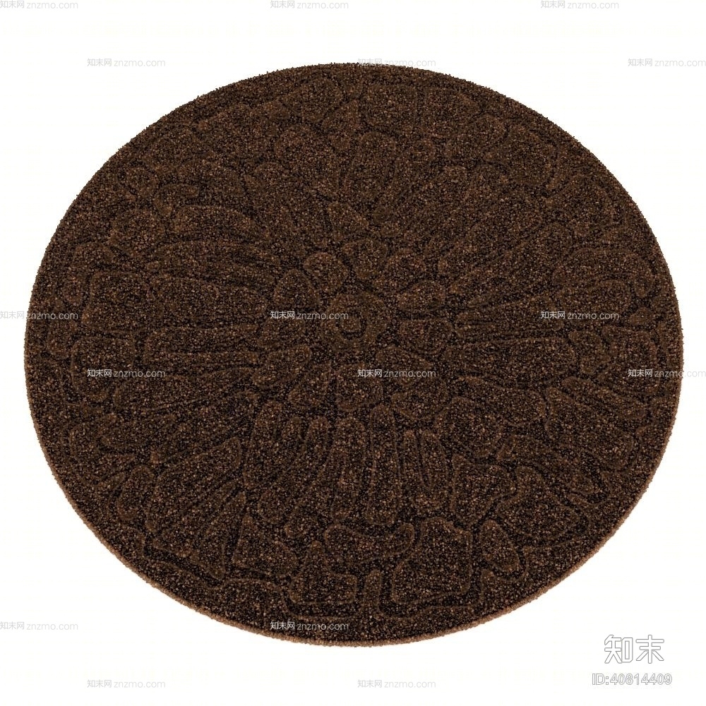 黑色布艺地毯3D模型下载【ID:40814409】
