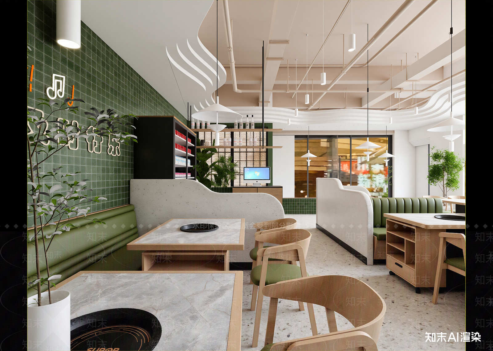 现代火锅店3D模型下载【ID:1214657280】