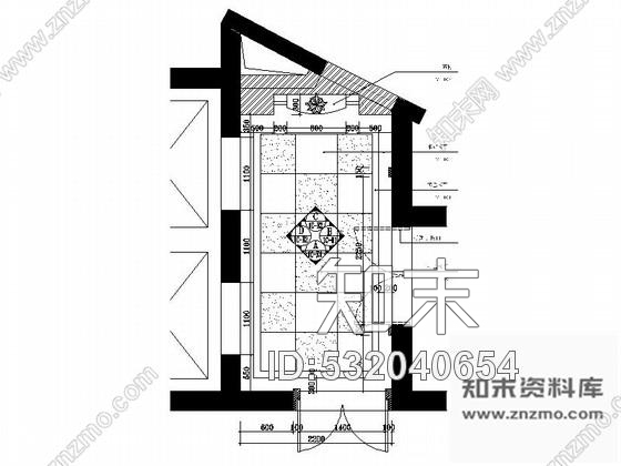 施工图成都豪华五星级酒店首层消防电梯间装修施工图施工图下载【ID:532040654】