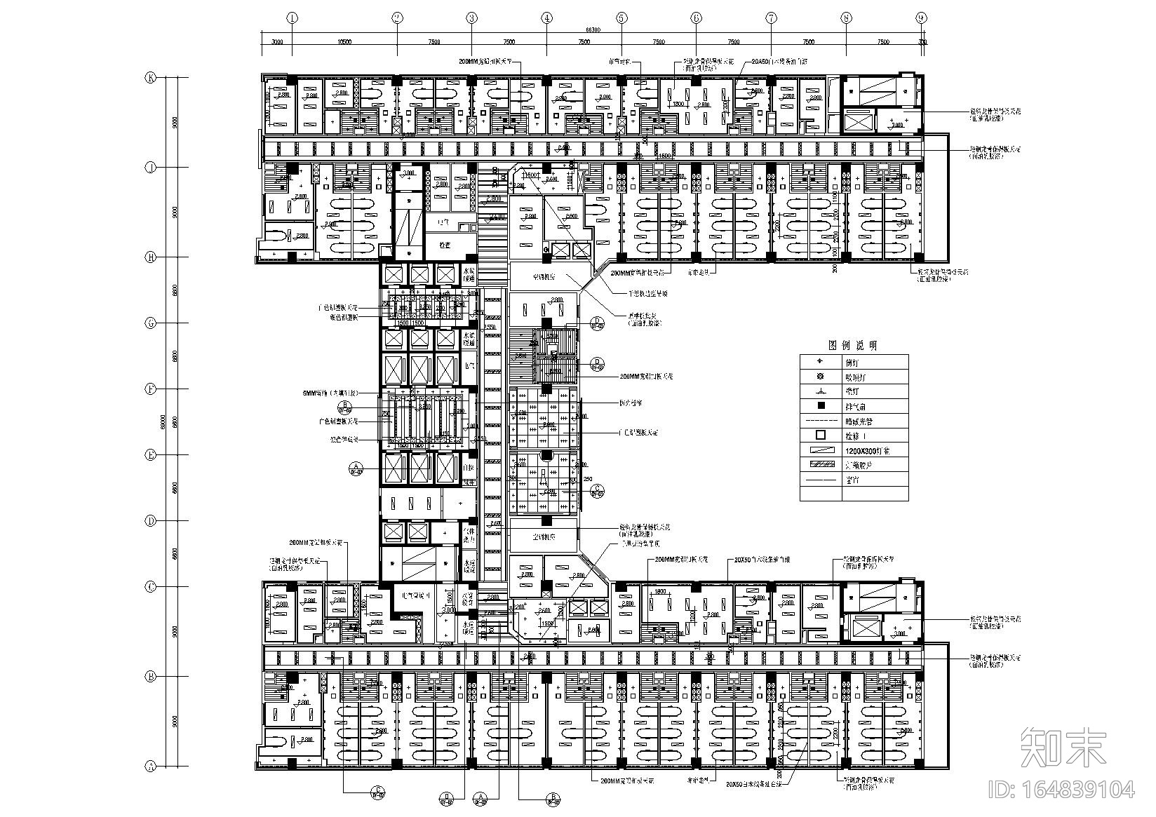 某医院六层改造装饰设计项目施工图cad施工图下载【ID:164839104】