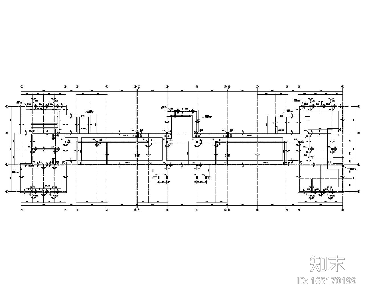 5层砖混结构学校教学楼施工图（CAD）cad施工图下载【ID:165170199】