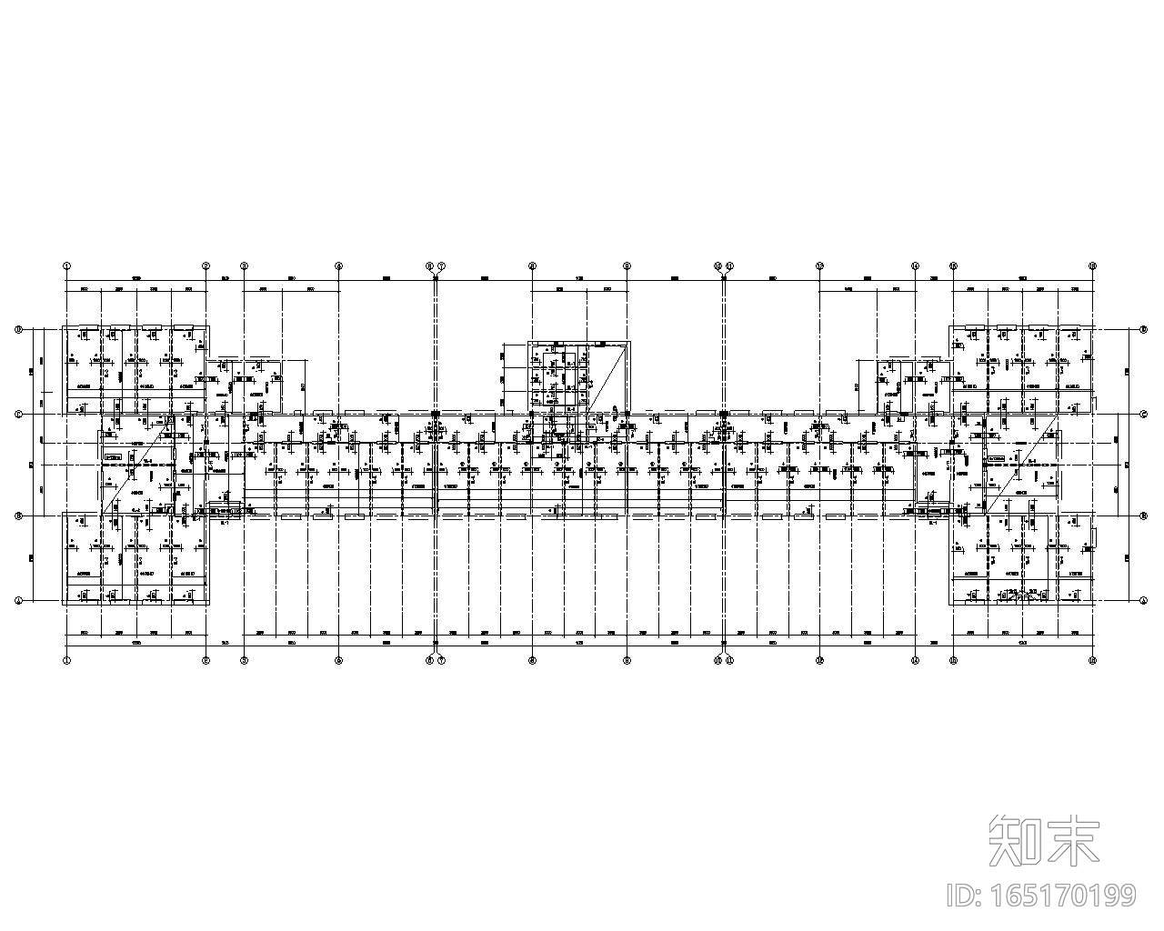 5层砖混结构学校教学楼施工图（CAD）cad施工图下载【ID:165170199】