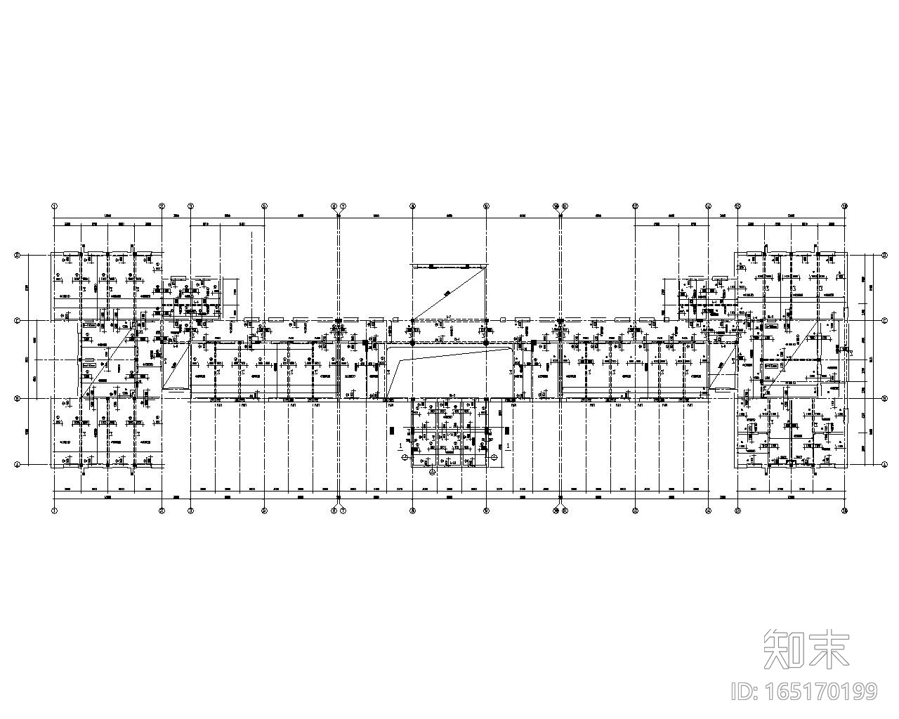 5层砖混结构学校教学楼施工图（CAD）cad施工图下载【ID:165170199】