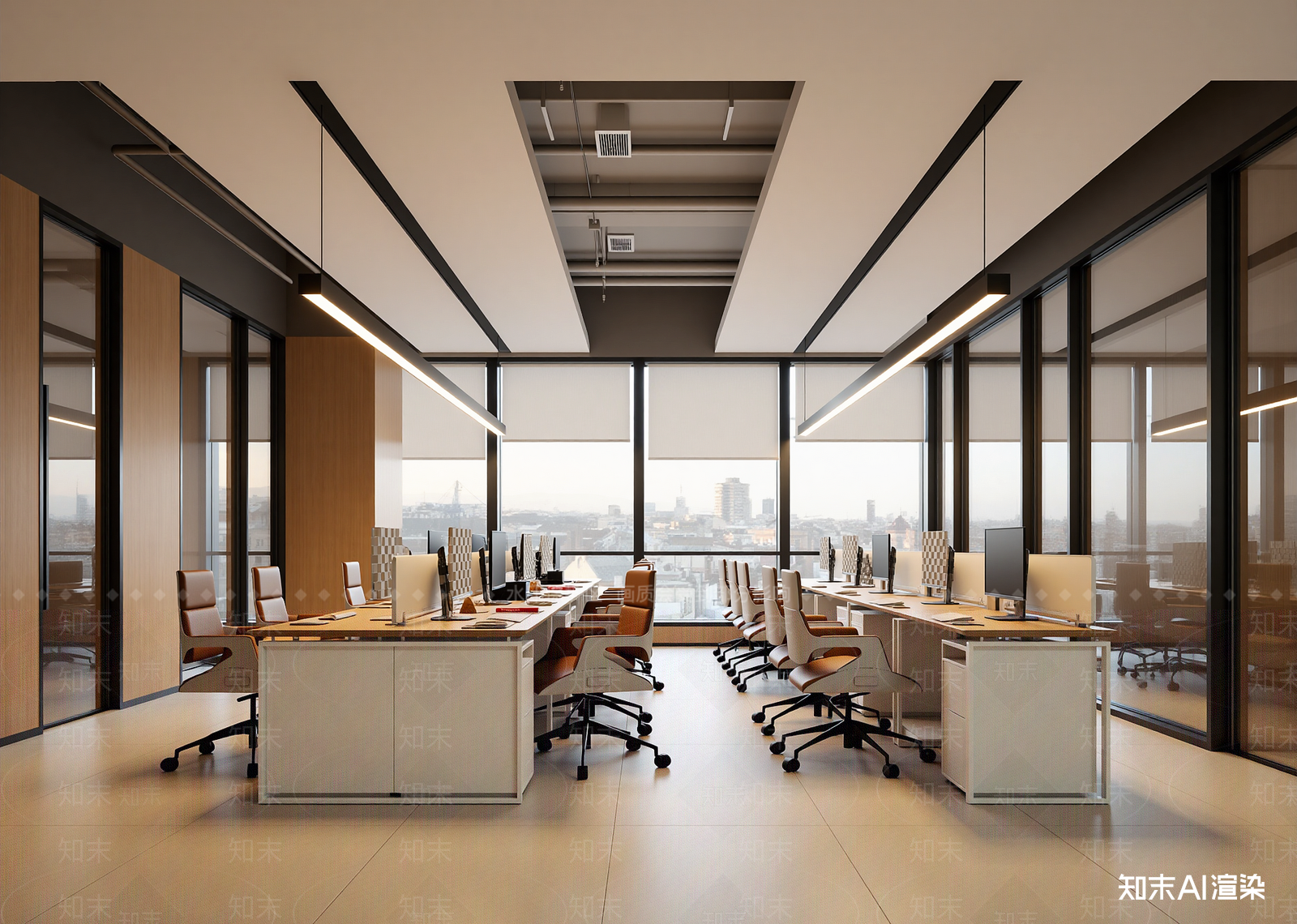现代办公区3D模型下载【ID:1214747010】