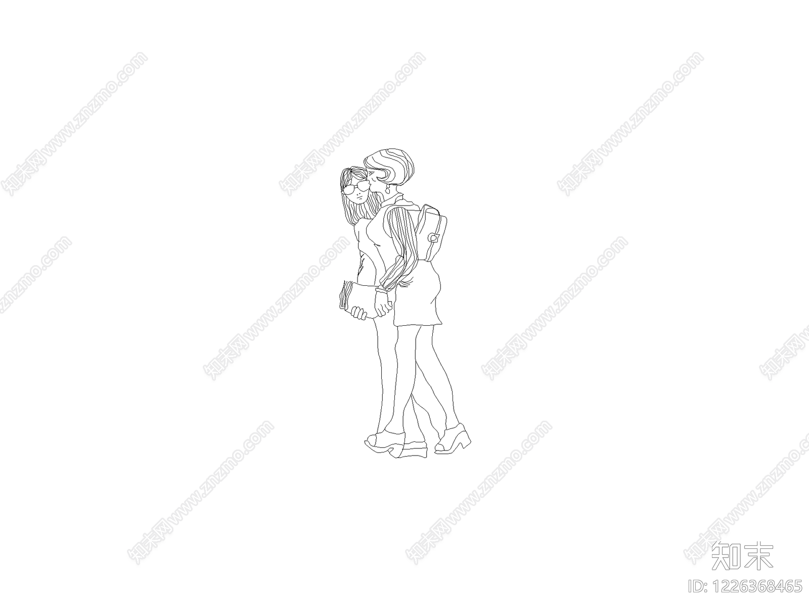 人物cad施工图下载【ID:1226368465】