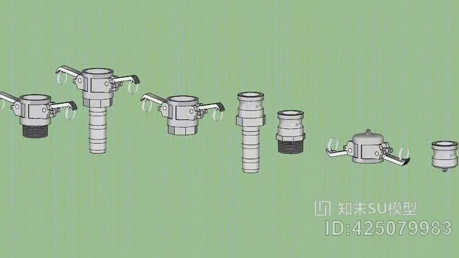 工业系列-配件-凸轮锁配件收集-尺寸4SU模型下载【ID:425079983】