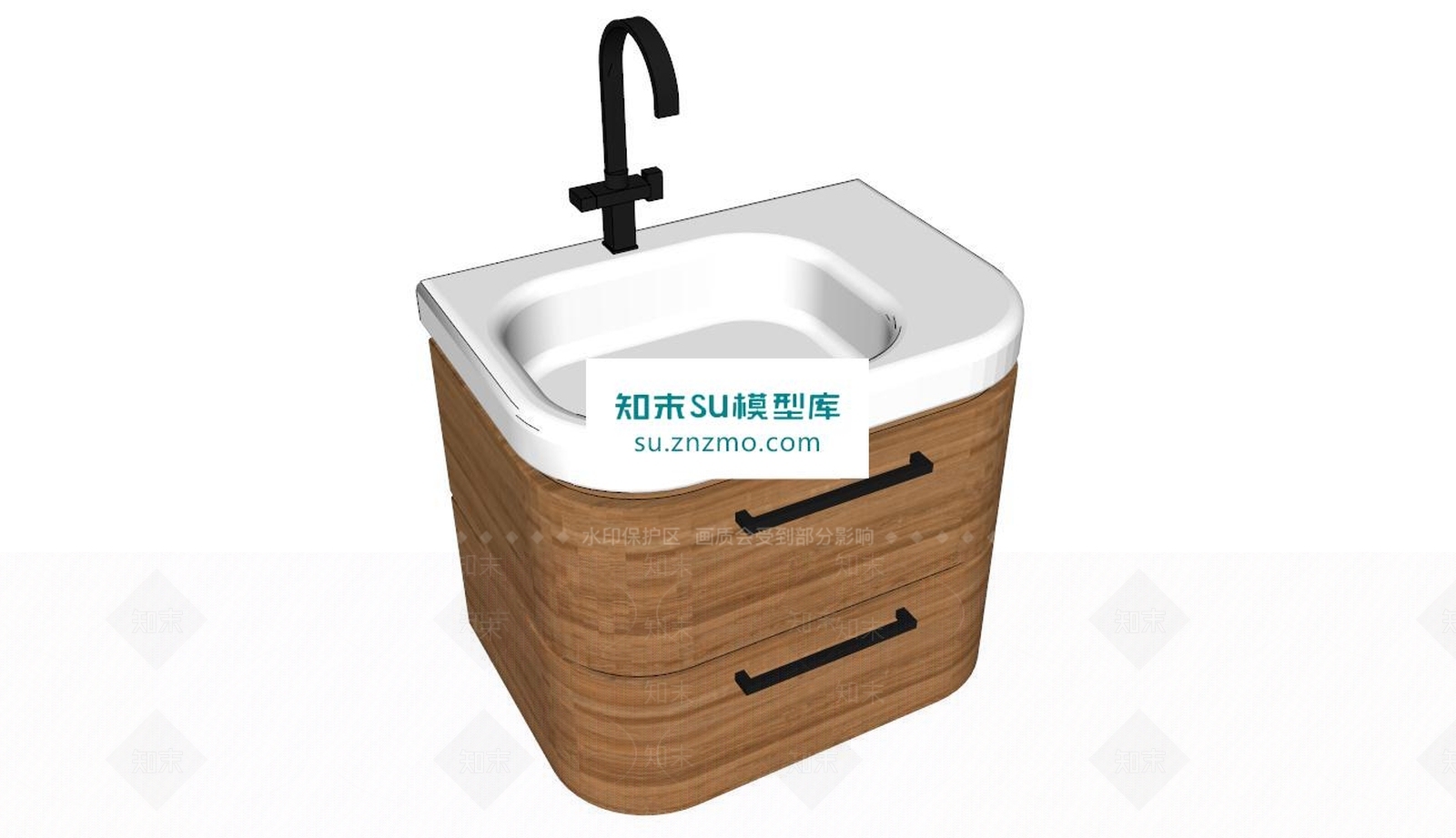 洗脸盆SU模型下载【ID:172530185】