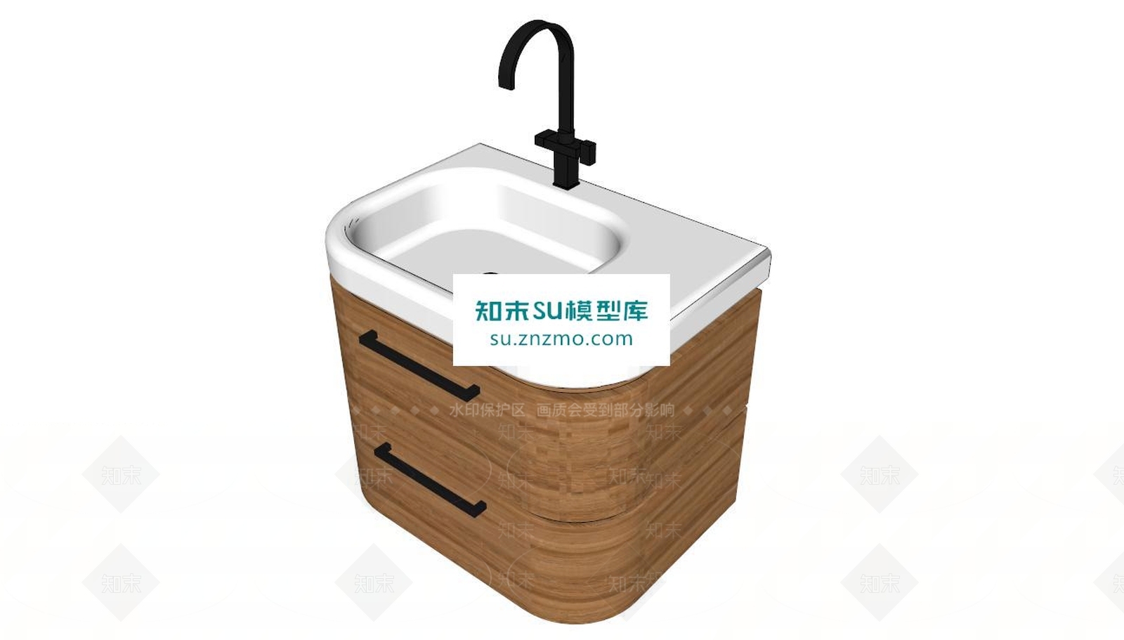 洗脸盆SU模型下载【ID:172530185】