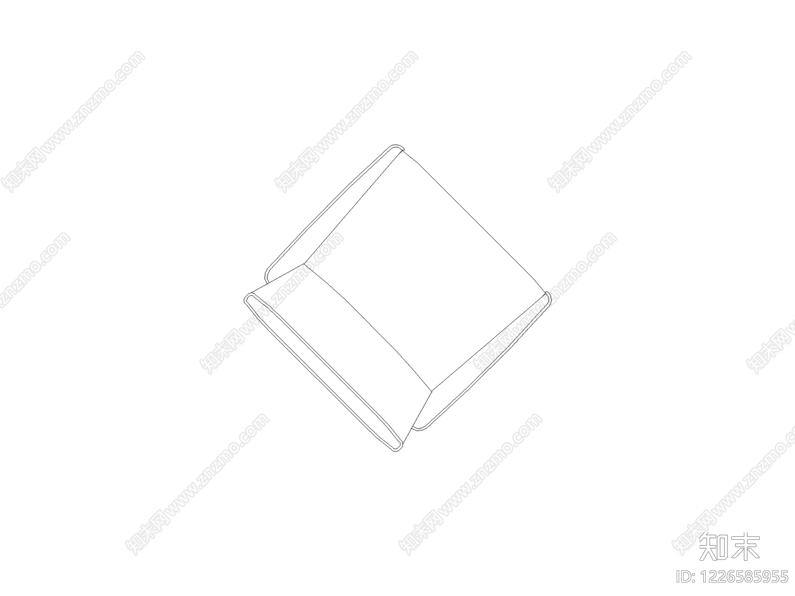 沙发cad施工图下载【ID:1226585955】