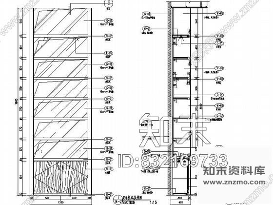 图块/节点广东某酒坊展柜A详图施工图下载【ID:832169733】