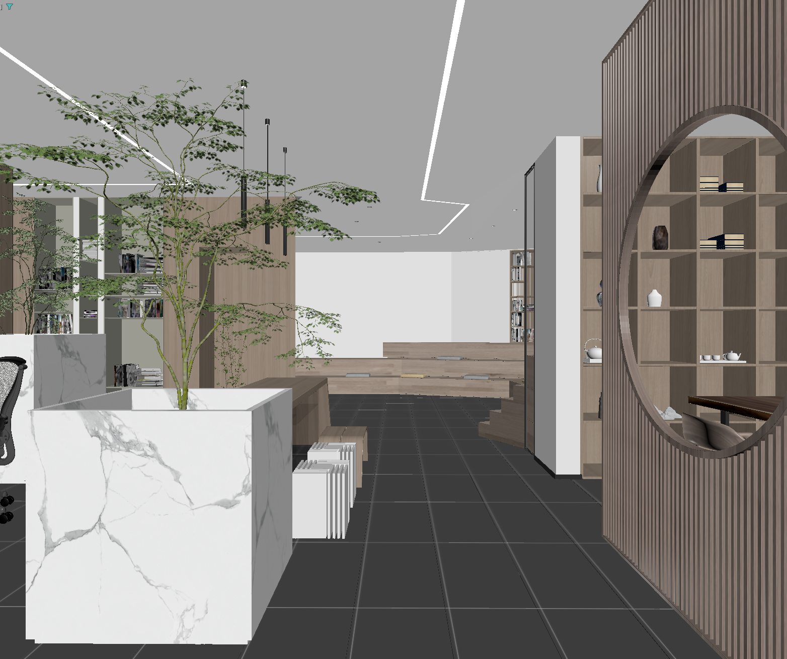 现代茶馆3D模型下载【ID:1215153018】