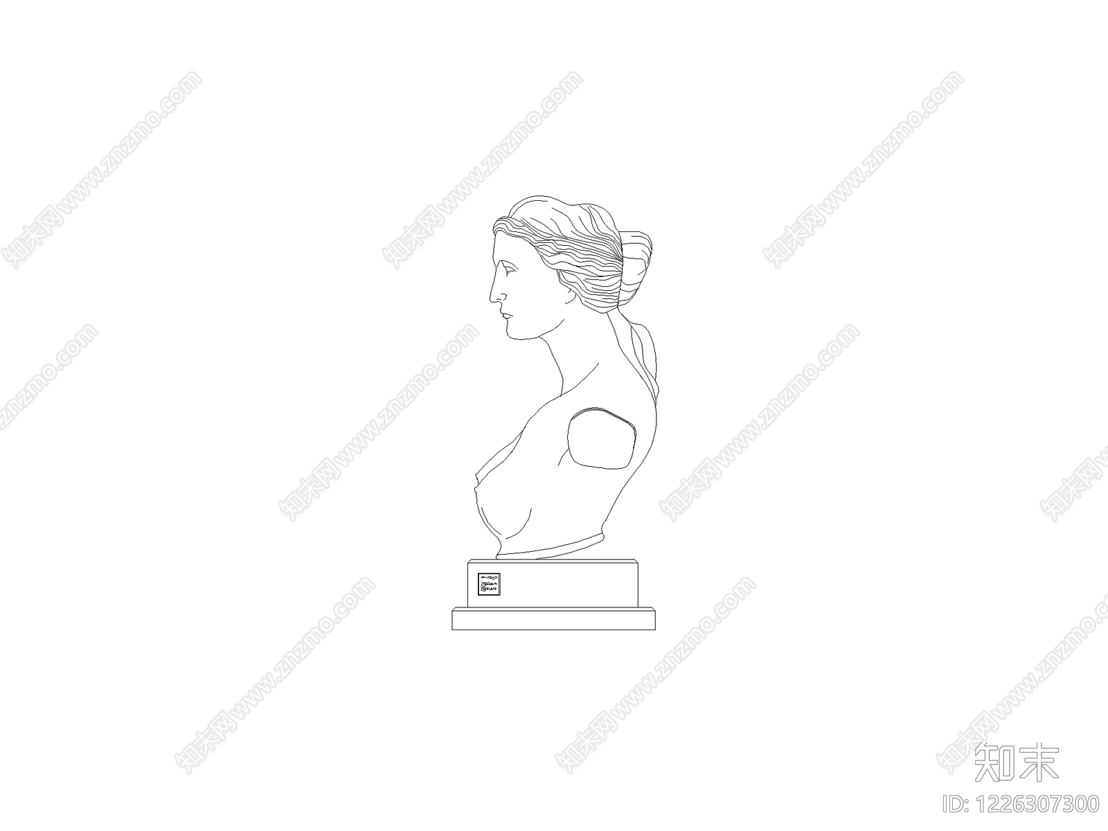 摆件cad施工图下载【ID:1226307300】