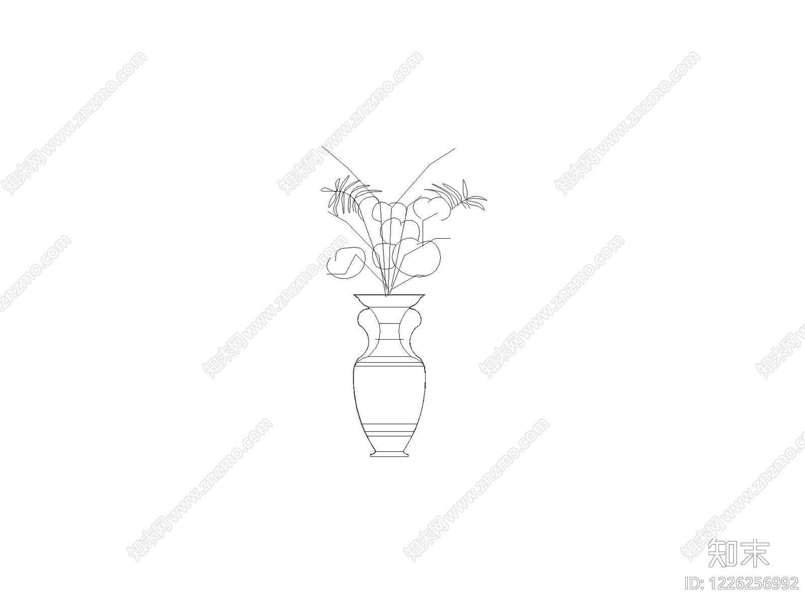 陈设类立面挂画cad施工图下载【ID:1226256992】