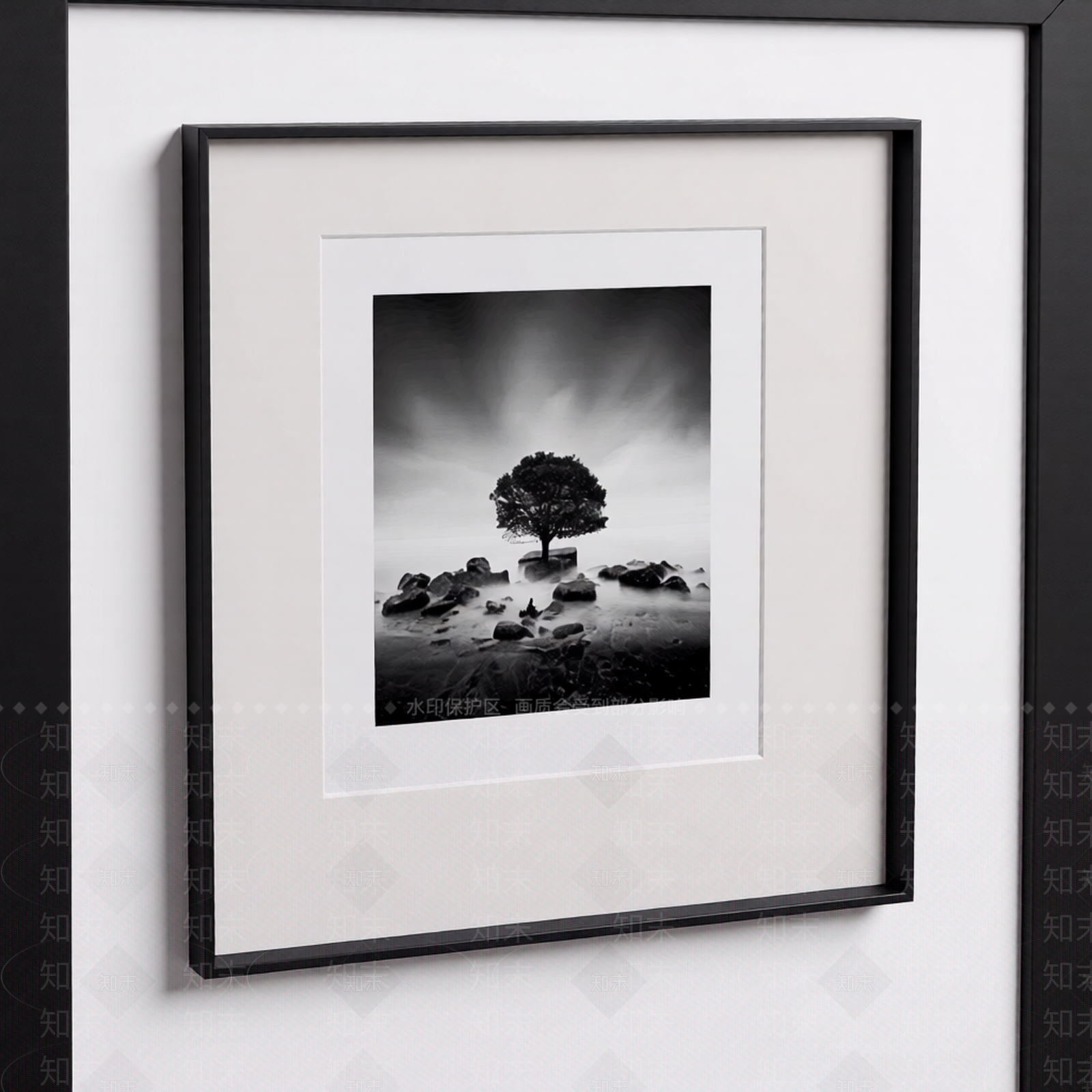 带树照片的装饰画框3D模型下载【ID:1206189281】