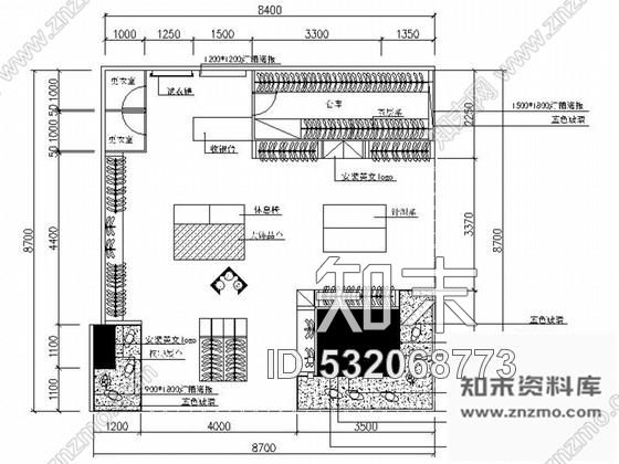 施工图精品现代风格服装专卖店室内装修施工图含效果图cad施工图下载【ID:532068773】