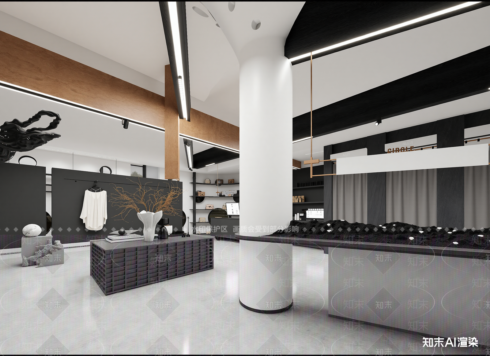 现代服装展厅3D模型下载【ID:1215023473】