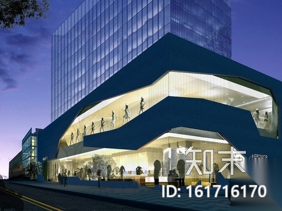 [上海]高端时尚名品牌专卖店室内装修图（含效果）cad施工图下载【ID:161716170】