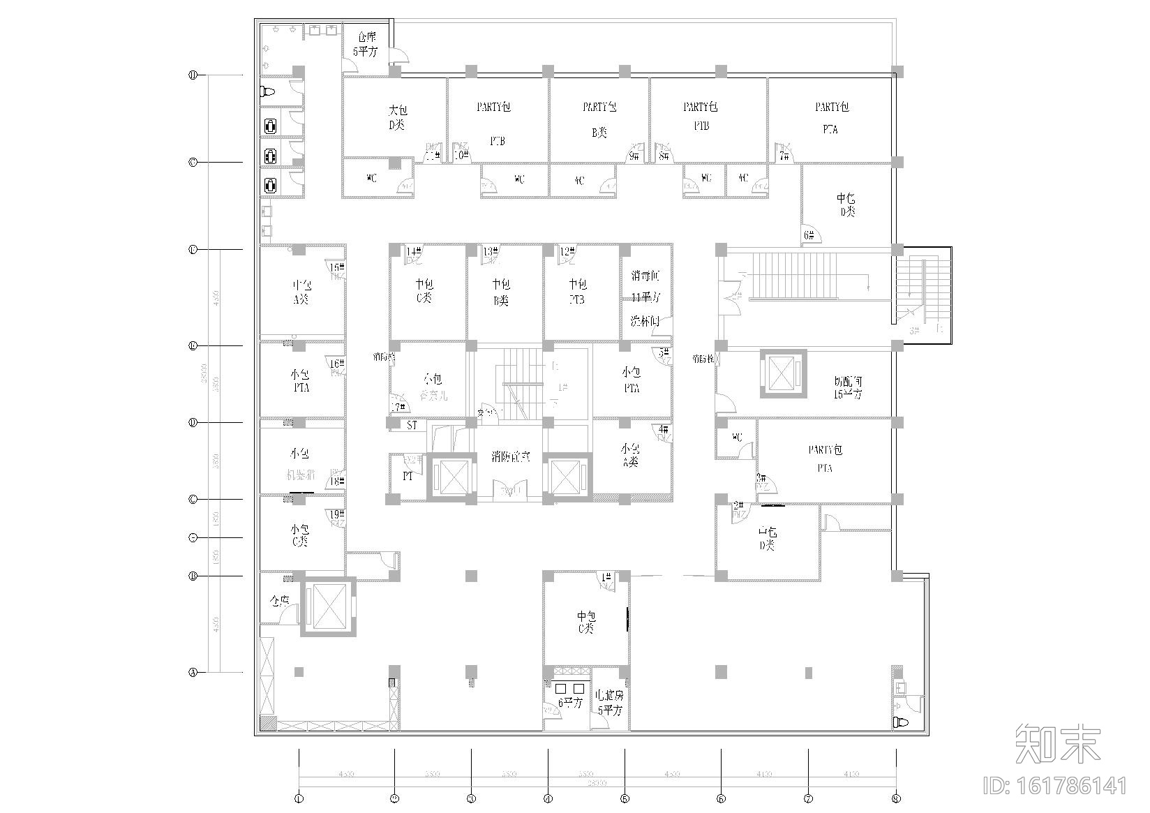 [浙江]舟山某KTV室内装饰设计项目施工图cad施工图下载【ID:161786141】