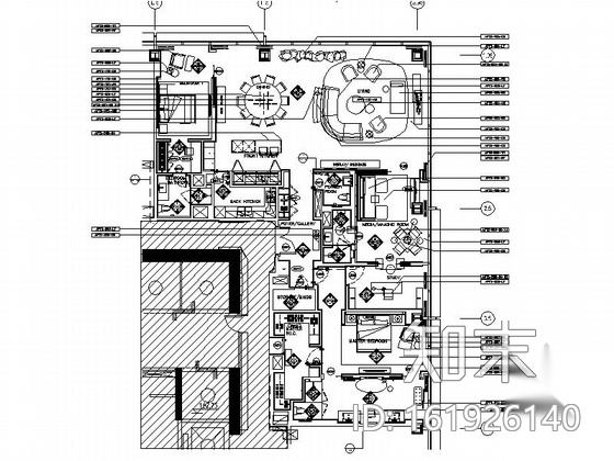 [上海]酒店管理集团现代公寓二单元装修施工图（含实景）施工图下载【ID:161926140】
