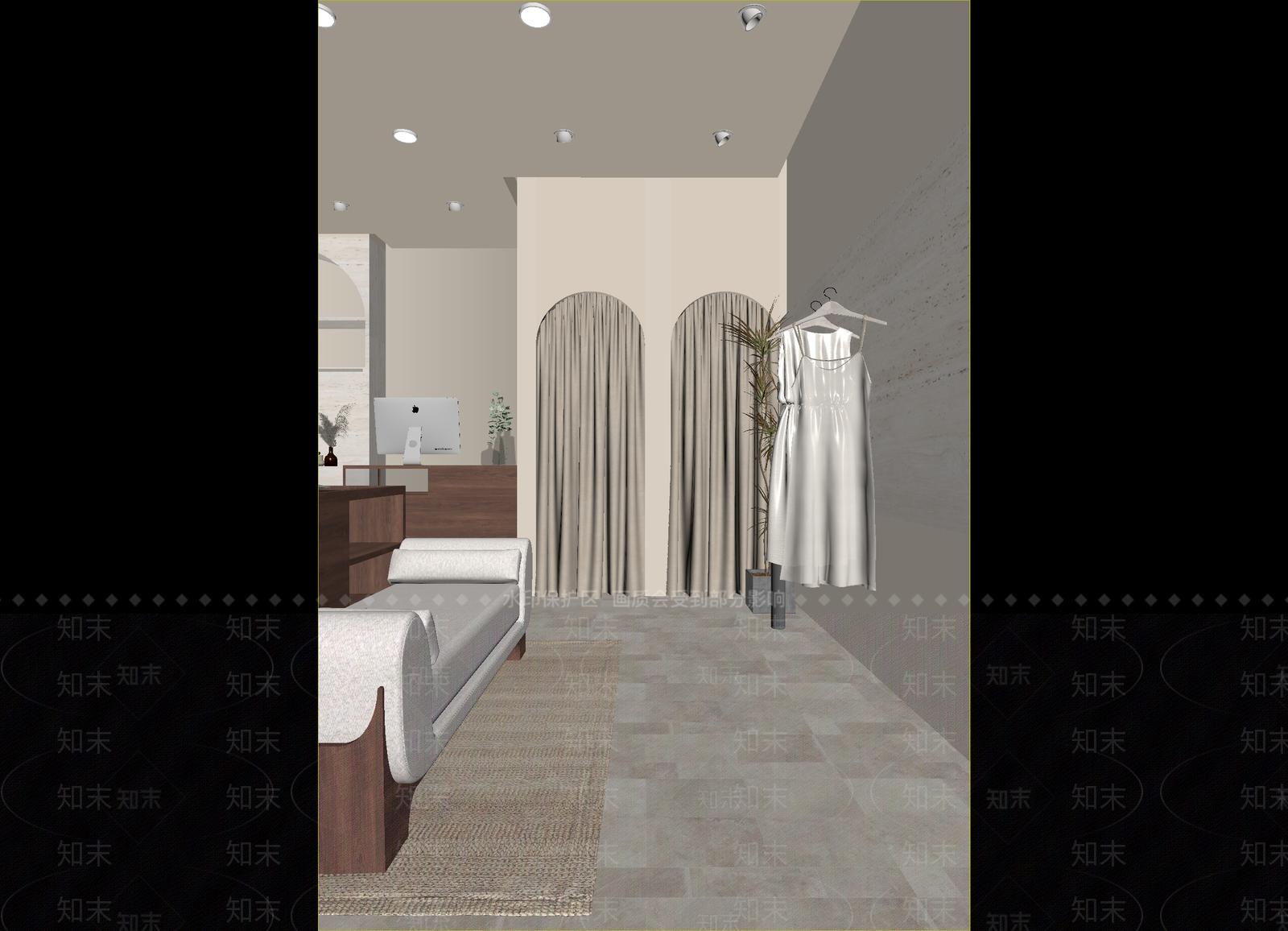 奶油衣帽间3D模型下载【ID:1215029405】