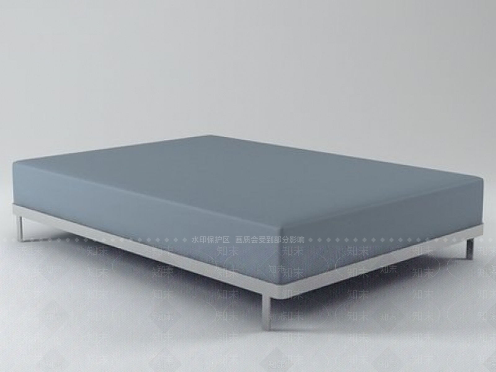 现代风格床垫3D模型下载【ID:178831189】