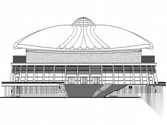 某省会城市大型体育馆建筑施工图施工图下载【ID:164868119】