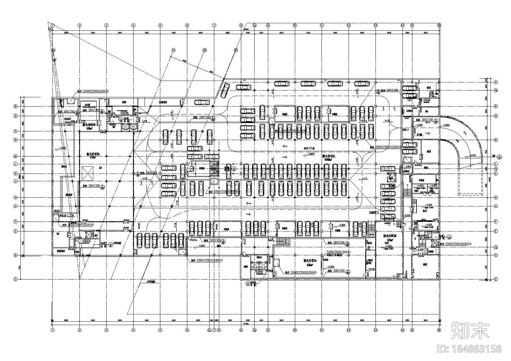 [广东]东莞市图书馆建筑施工图（含效果图）cad施工图下载【ID:164863158】