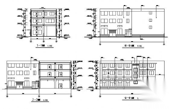某三层办公楼建筑施工图cad施工图下载【ID:151402176】