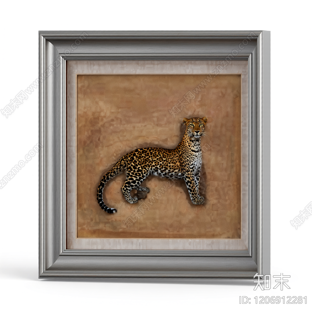 带画框的动物装饰画3D模型下载【ID:1206912281】