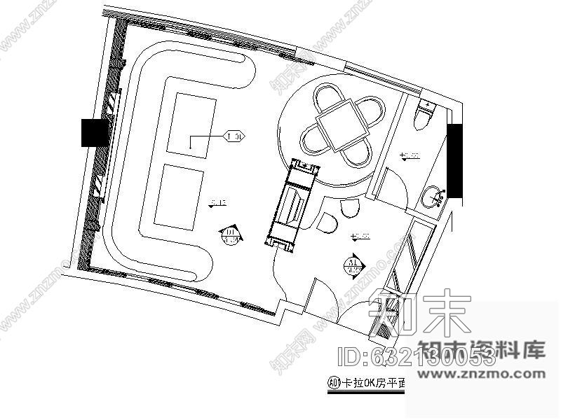 施工图奢华KTV包间装修图Ⅵcad施工图下载【ID:632130053】