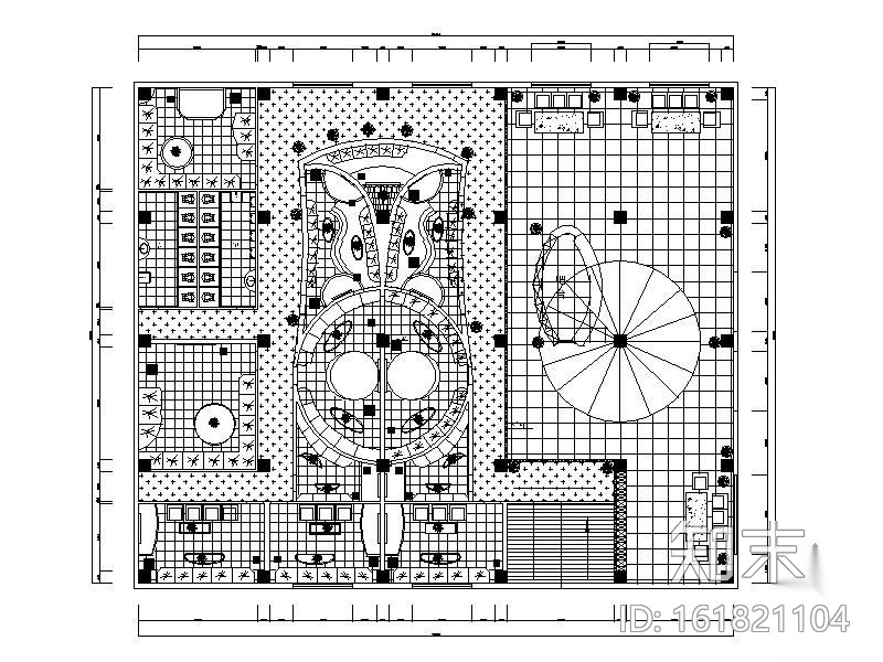 KTV设计装修图(含效果)cad施工图下载【ID:161821104】