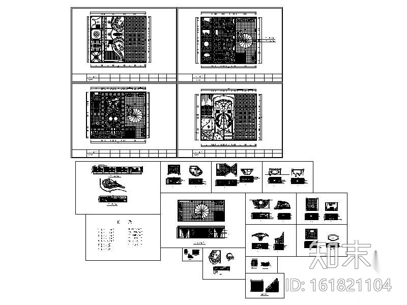 KTV设计装修图(含效果)cad施工图下载【ID:161821104】