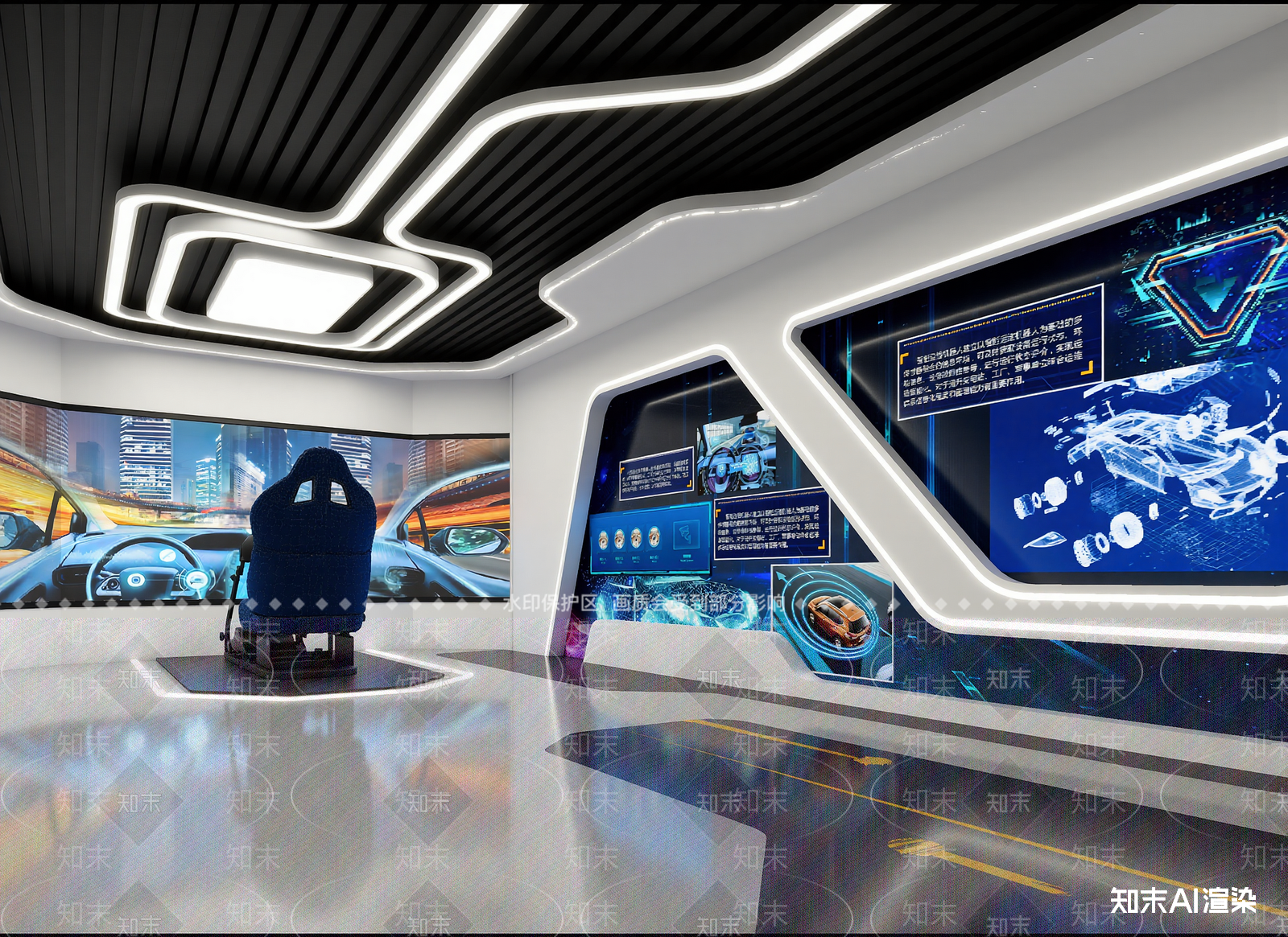 现代科技展厅3D模型下载【ID:1214789849】
