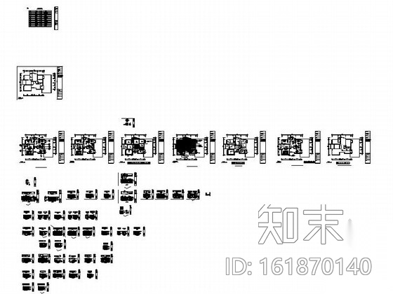 [独创]地知名地产风情三居室设计装修CAD施工图cad施工图下载【ID:161870140】