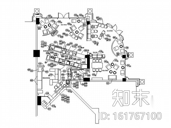[广州]某星巴克咖啡全套店铺装修图施工图下载【ID:161767100】