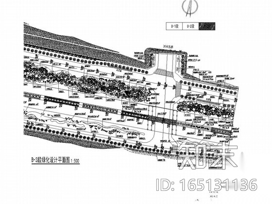 [深圳]景观大道全套园林绿化施工图（附苗木汇总表）施工图下载【ID:165131136】