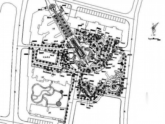 湖南某房产小区景观设计施工图集施工图下载【ID:161093186】