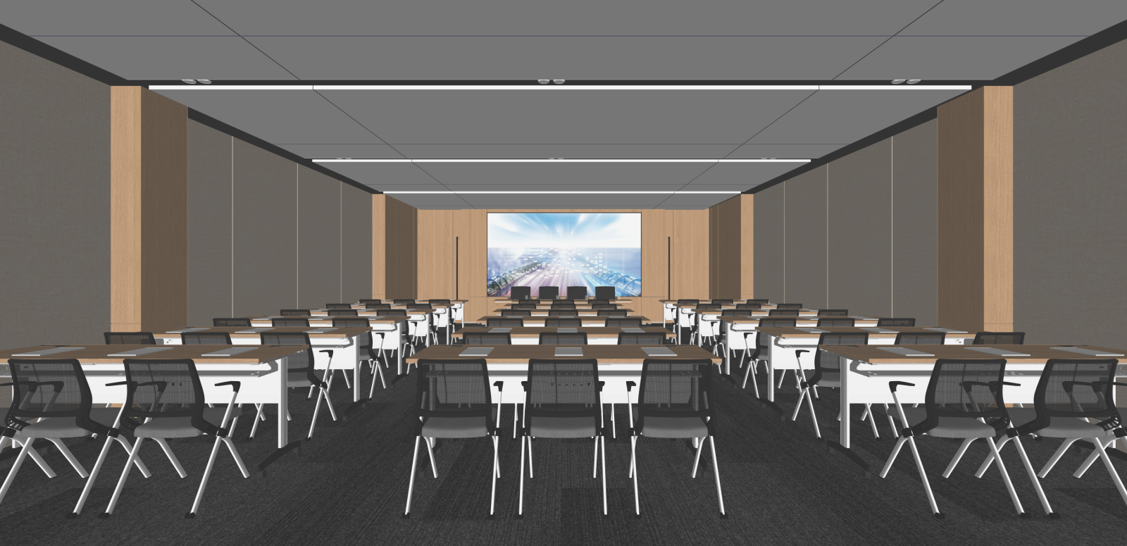 现代报告厅SU模型下载【ID:1215943724】